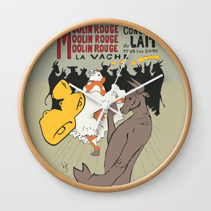 Moolin Rouge - This Cow Can Can Can Wall Clock