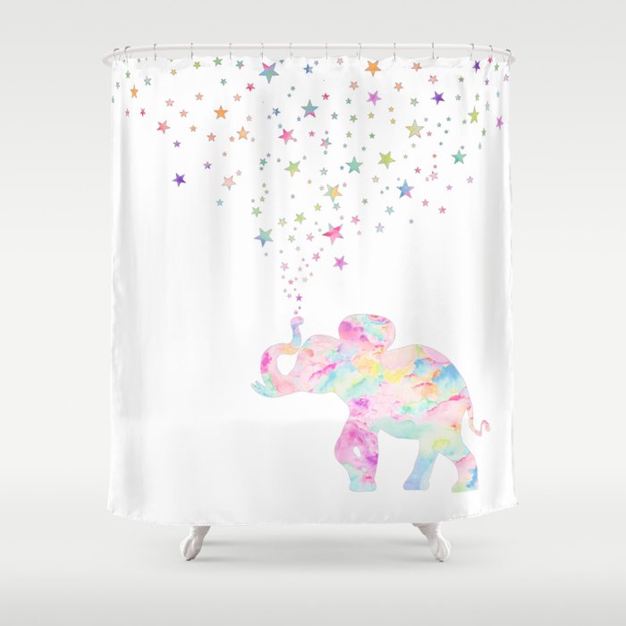 Make Me Happy Elephant Shower Curtain By Monikastrigel Society6