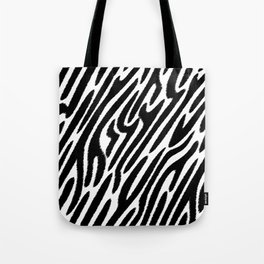 Zebra Stripes Scribble Tote Bag