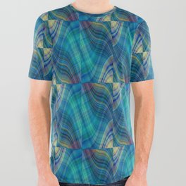 blueish green pattern All Over Graphic Tee