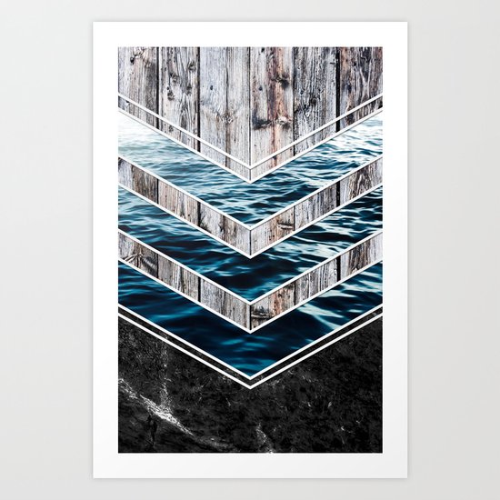 Striped Materials of Nature III Art Print
