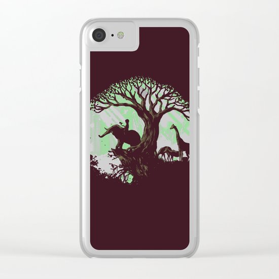The jungle says hello Clear iPhone Case