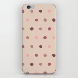 Pale pink big blob polka dots pattern iPhone Skin