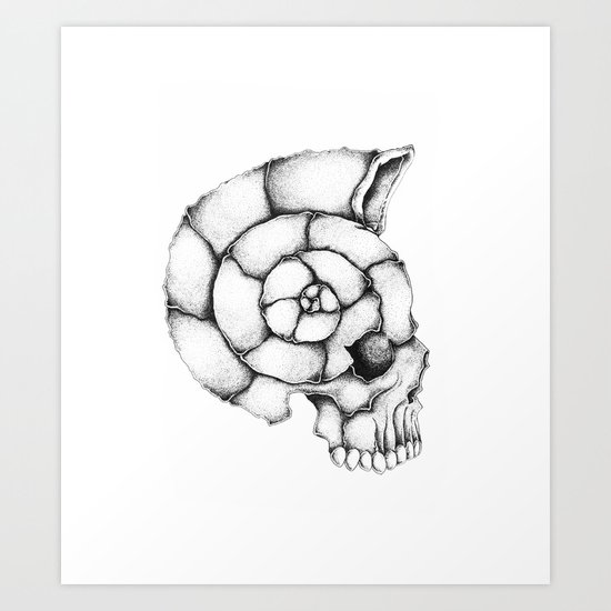 sea skull Art Print