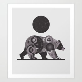 Geo Bear Art Print