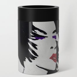 Glamour Vibe Red Lips and Purple Eyes Portrait Silhouette Can Cooler