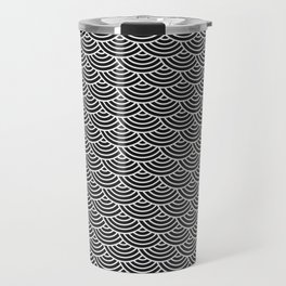 minimalist vintage waves pattern Travel Mug