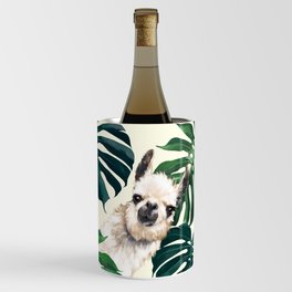 Sneaky Llama with Monstera Wine Chiller