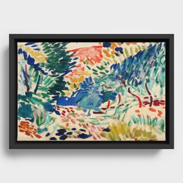 henri matisse landscape in collioure Framed Canvas