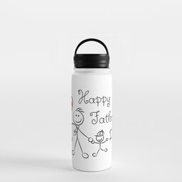 happy fathers day  Water Bottle