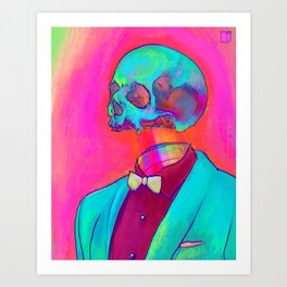 Tuxedo Skull Art Print