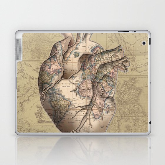 adventure heart-world map 3 Laptop & iPad Skin