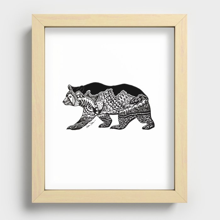 Craggy Mountain Bear  Recessed Framed Print