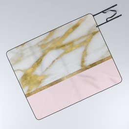 Bari Peach Marble Picnic Blanket