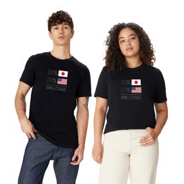 Half Japanese Half American Flag Japan USA Flag T Shirt