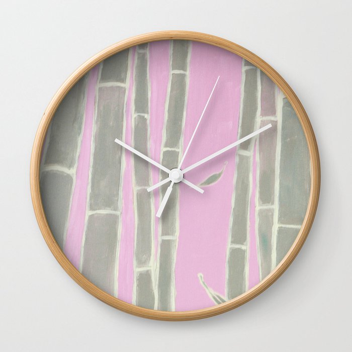 Morning Bamboo A Pastel Toned Canvas Painting Depicting Bamboo