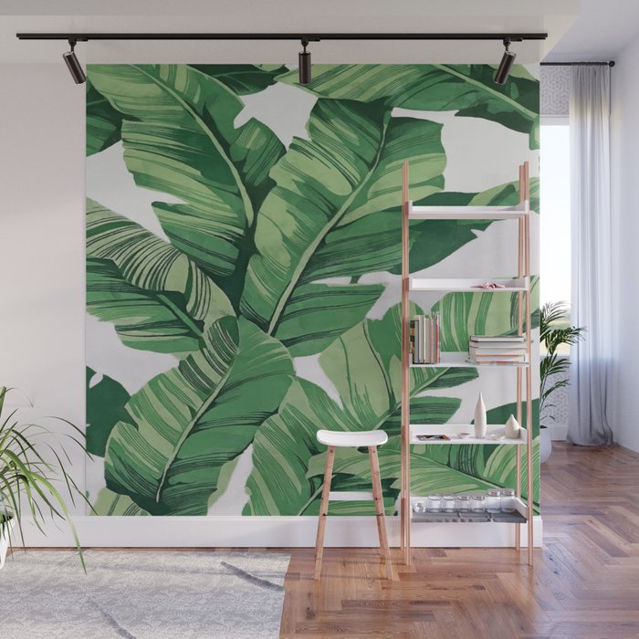 Tropical Banana Leaves Vi Wall Mural By Catyarte Society6