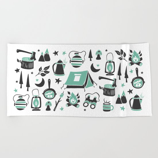 Camp Life Beach Towel