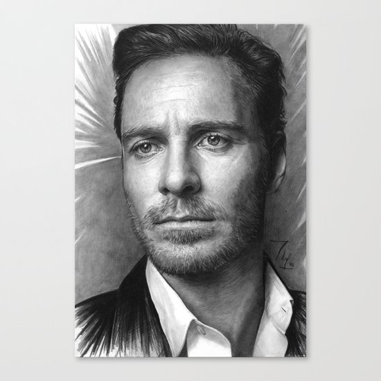 Michael Fassbender - Portrait Canvas Print