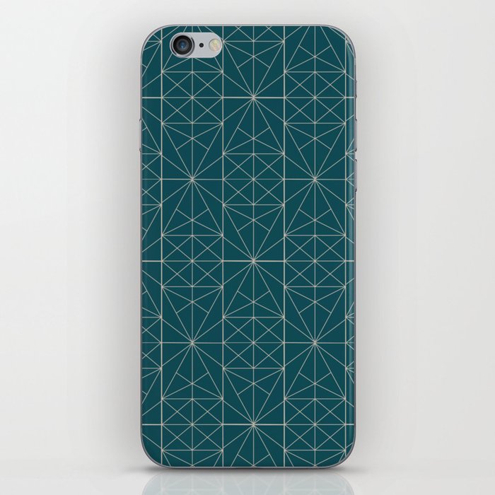 Geometric deep turquoise iPhone Skin