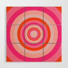 Pink Psychedelic Circles (xii 2021) Wood Wall Art