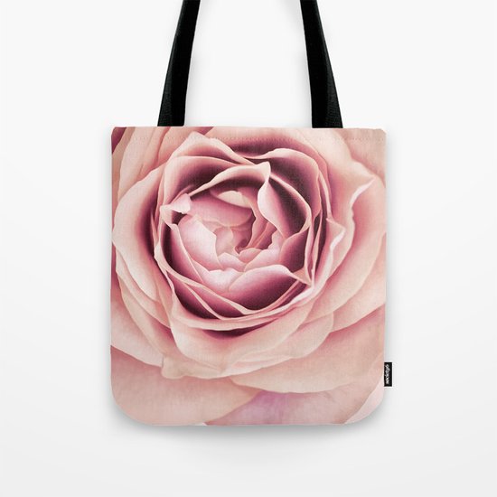 My Heart is Safe with You, My Friend - pale pink rose macro Tote Bag