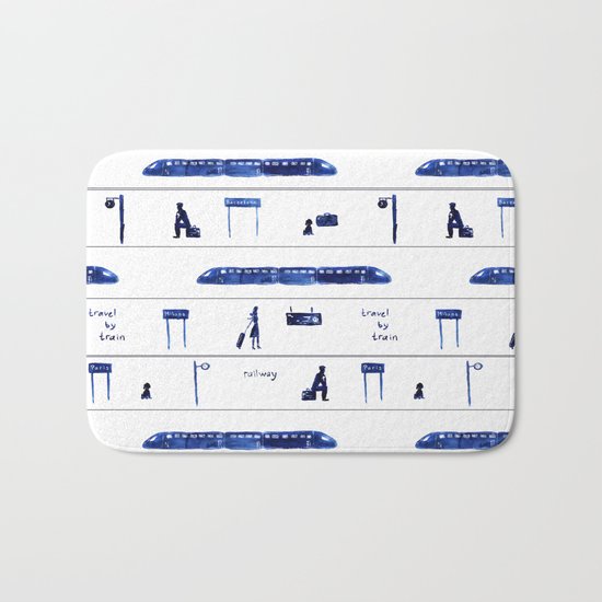 Travel by train #2 Bath Mat
