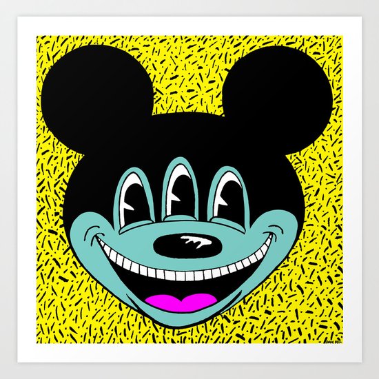 ANOTHER MICKEYES. (Pink Tongue). Art Print