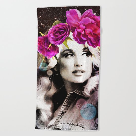 Holy Dolly (dolly parton) Beach Towel