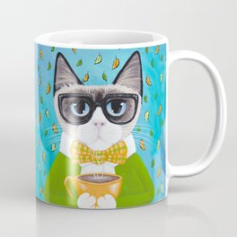 Nerdy Showshoe Siamese Coffee Cat Mug
