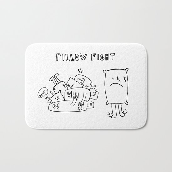Pillow fight Bath Mat