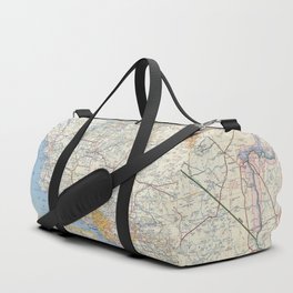 Highway Map of California - Vintage Illustrated Map-road map Duffle Bag