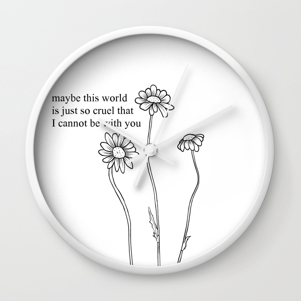 Flowers Aesthetic Wall Clock By Cleoart Society6 Wall street journal awarded me with music innovator of the year. flowers aesthetic wall clock by cleoart