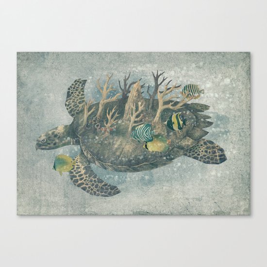 Coral Camouflage Canvas Print