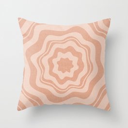 boho floral - peach Throw Pillow