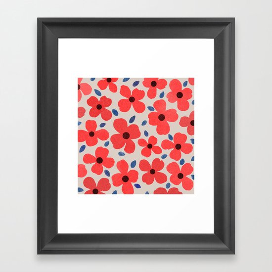 dogwood 5 sq Framed Art Print
