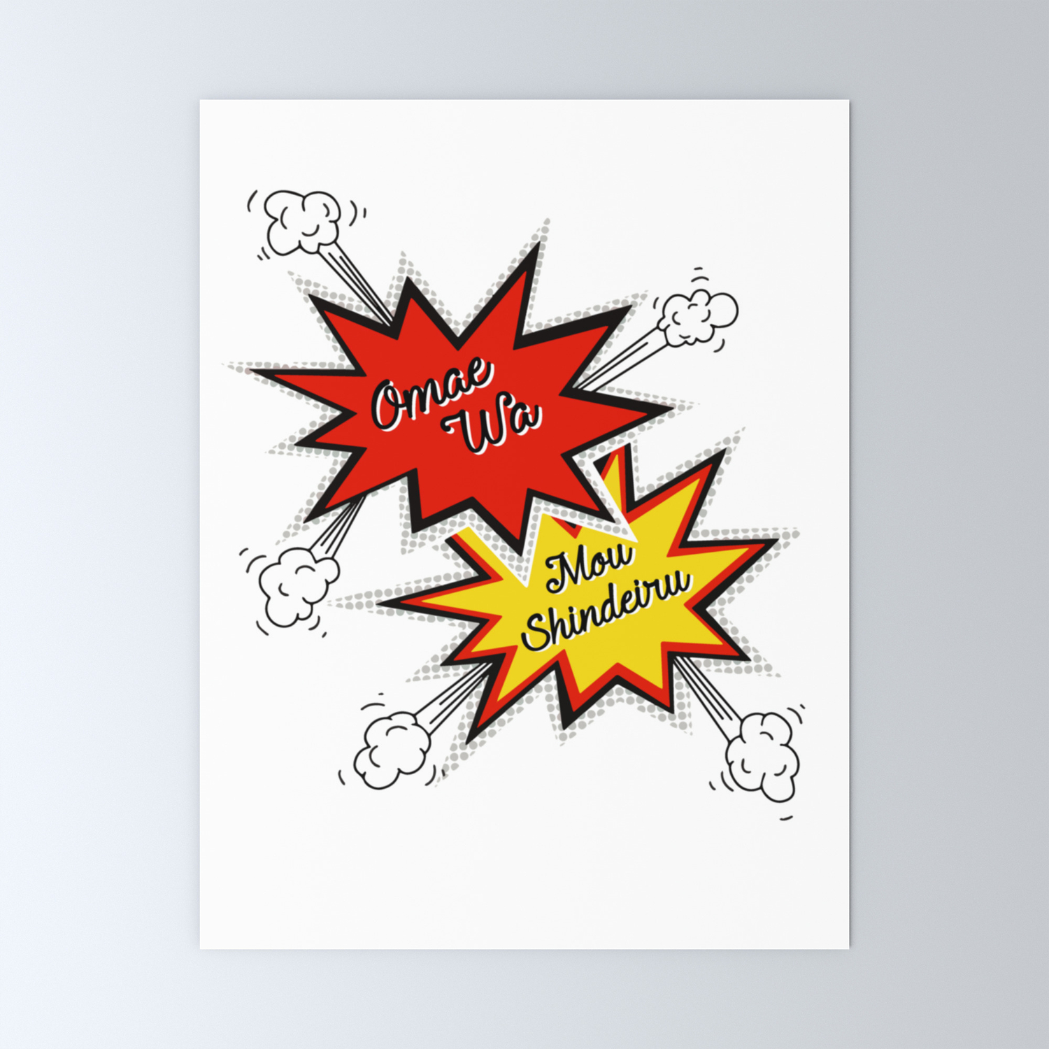 Omae Wa Mou Shindeiru You Re Already Dead Funny Meme Mini Art Print By Madzakka Society6