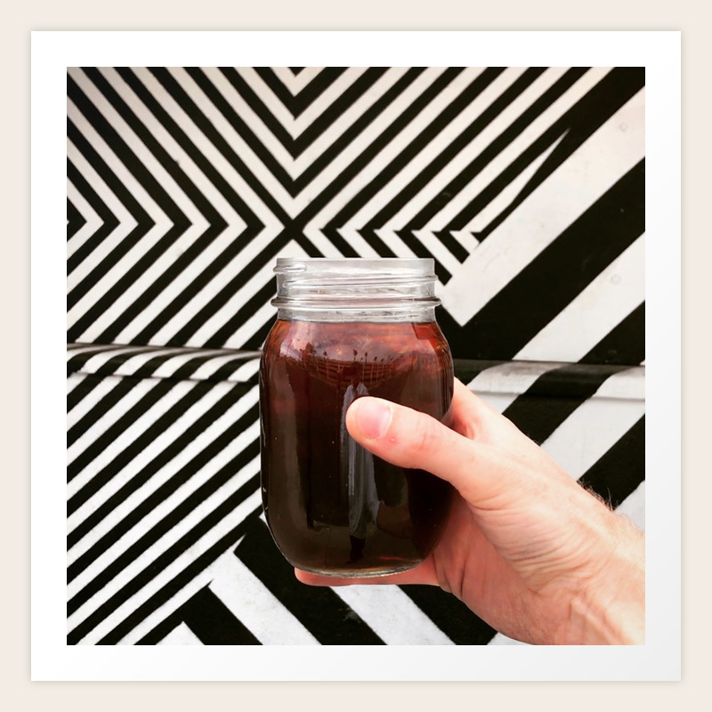 Artistic Cold Brew Shot 3 Mason Jar Caffeine Street Art Barista Coffee Shop Wall Hanging Photo Art Print By Regulatedbycoffee Society6