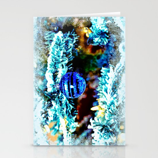 Blue Christmas Stationery Cards