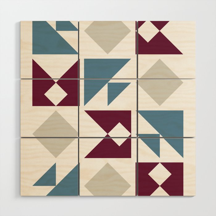 Classic triangle modern composition 3 Wood Wall Art