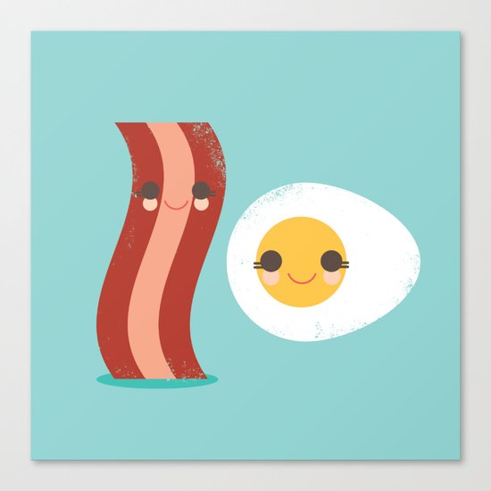 Bacon and Egg Buds Canvas Print