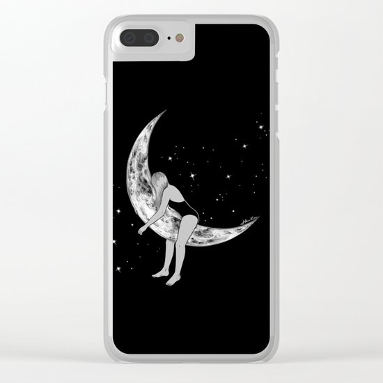 Moon Lover Clear iPhone Case