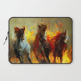 Flaming Horses Laptop Sleeve