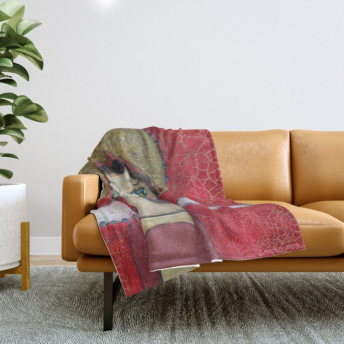 Angel Girl II by Flor Larios Throw Blanket