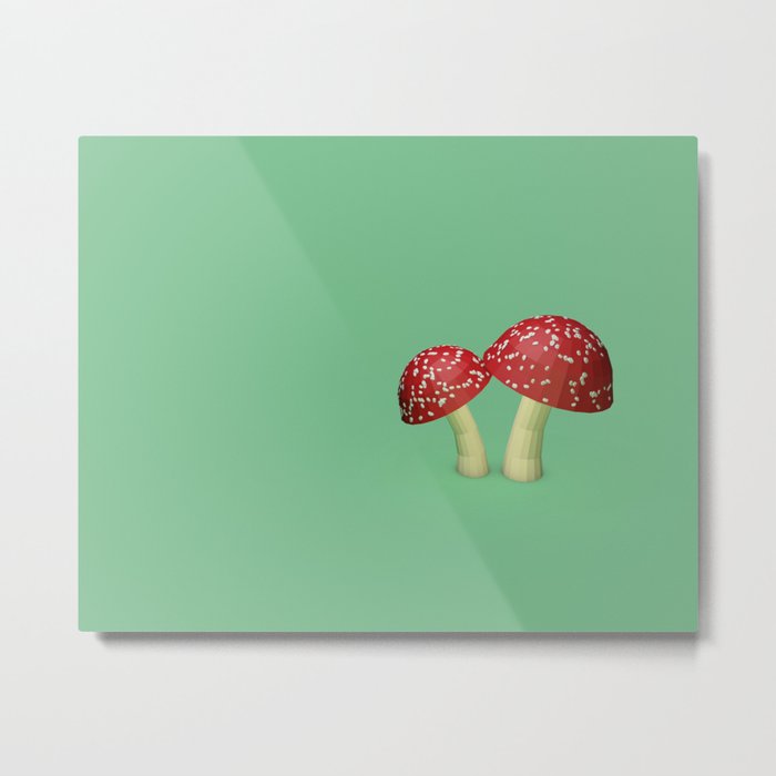 Little Mushrooms Metal Print