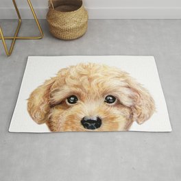ALAZA My Daily Toy Poodle Puppy Dog Area Rug 4'10 x 6'8 Living Room Bedroom Kitchen Decorative Lightweight Foam Printed Rug 