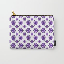 Vintage Style Hint Of Very Peri Floral Pattern #2 Carry-All Pouch