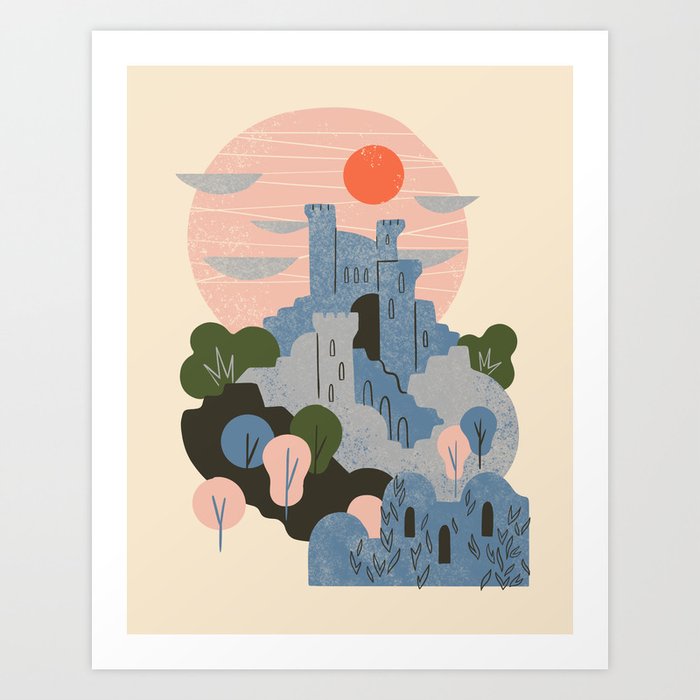 Blue Castle Art Print