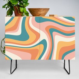 Abstract Wavy Stripes LXIII Credenza