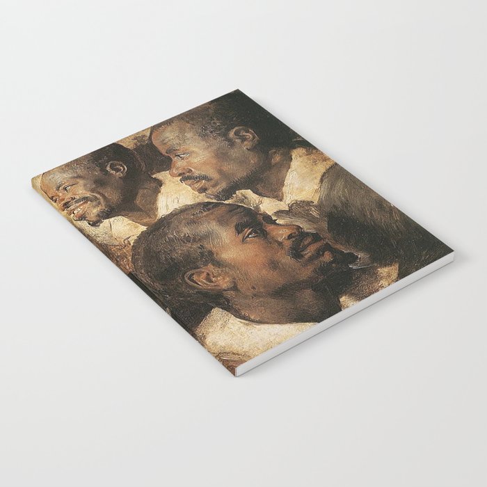 African American Four Studies of the Head of a Black Man portrait painting by Peter Paul Rubens Notebook